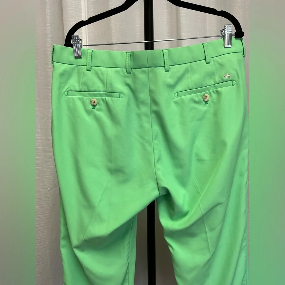 Peter Millar Wicking Element 4 Chino Golf Pants Performance Green | size 35